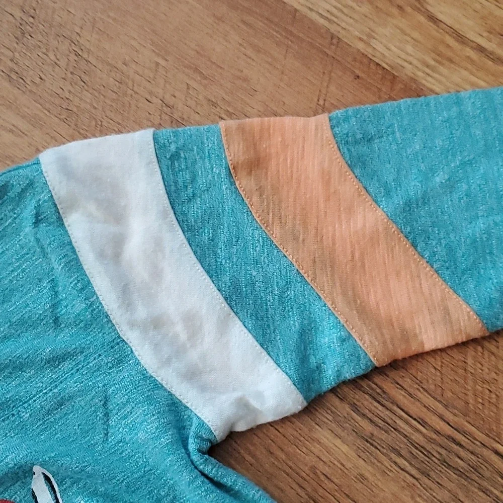 Xhilaration Desert Natural Wonder Aqua Top with Faded Glory Brown Metallic Pants